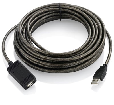 КАБЕЛ 143/10 USB 2.0 УДЪЛЖИТЕЛ 10 МЕТРА АКИВЕН С УСИЛВАТЕЛ