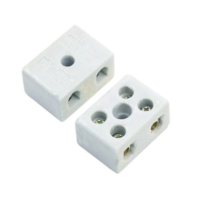 ЛУСТЕР КЛЕМА ПОРЦЕЛАНОВА 4.00MM2 ДВОЙНА