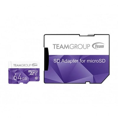 SD КАРТА MICRO 64GB С АДАПТОР КЛАС 10 TEAM