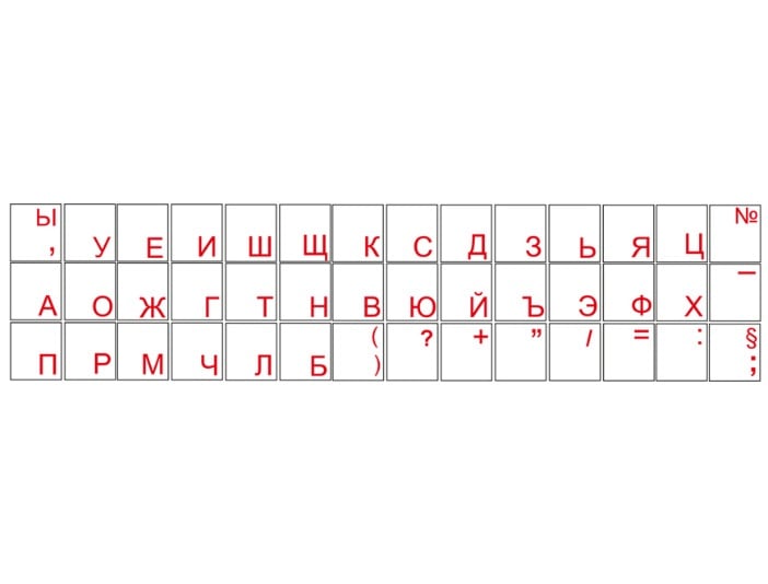 Букви за клавиатура, прозрачни