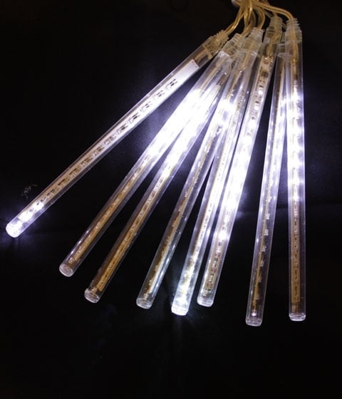 Коледни висулки 20 см падащ сняг, led meteor
