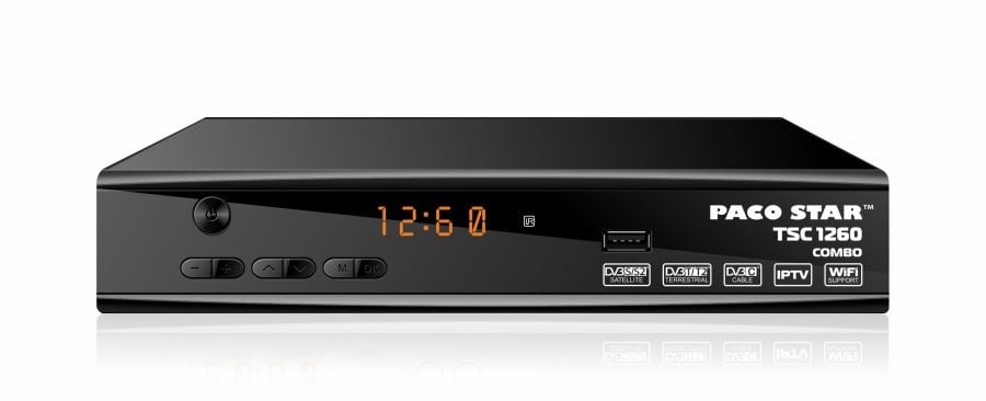 Комбиниран HD DVB-T/T2 + DVB-S/S2+ DVB-C приемник TSC1260