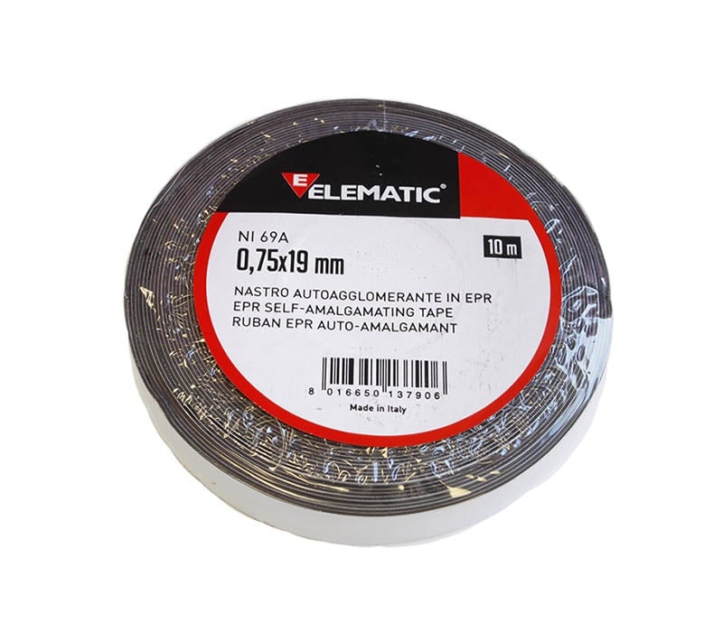 Бишоп лента 19мм, 10 м, черна ELEMATIC
